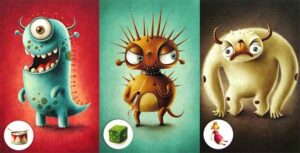 Настільна гра Монстри до шафи закрита коробка зображення