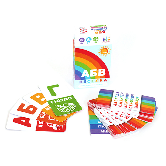 Настільна гра АБВ веселка коробка з грою зображення