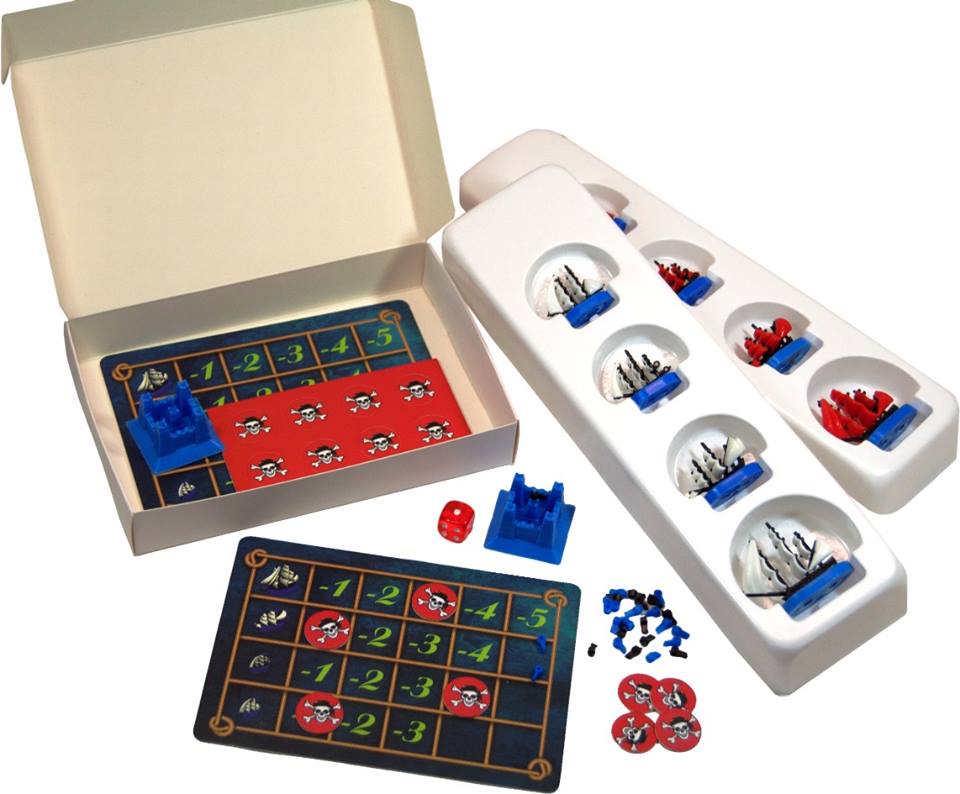 Настільна гра Морський Бій комплектація коробки зображення