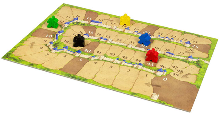 Настільна гра Каркассон карта з фішками зображення