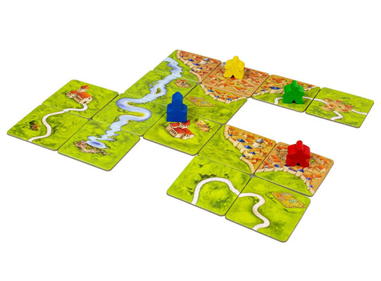 Настільна гра Каркассон вміст коробки зображення