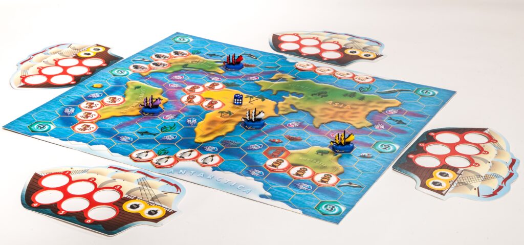 Настільна гра ЗооРегата карта з фішками зображення