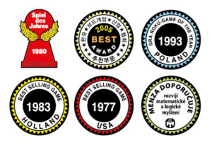 Настільна гра Руммікуб. Компактна версія закрита коробка зображення