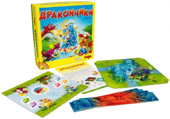 Настільна гра Дракончики комплектуючі коробки зображення