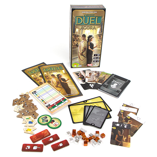 Настольная игра 7 Чудес: Дуэль. Агора комплектация коробки изображение