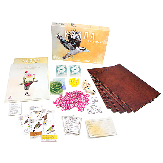 Настольная игра Крылья: Птицы Океании комплектация коробки изображение